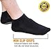 Anti Non Slip Socks with Grips for Men And Women - Anti Skid Socks Pilates And Yoga - 2 Pack (2 in Black and 2 in Gray)