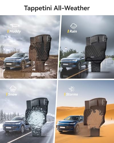 3W Volkswagen Tiguan 2025 2026 (Not Compatible with PHEV) Thorex™ Car Mats Set of 4 and Tailored Boot Mat Easy Clean Heavy Duty Car Mats and Boot Mat