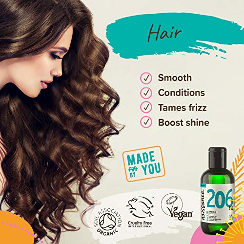 Naissance Organic Virgin Hemp Seed Oil (No. 206) - 100ml - Cold Pressed, Natural Moisturiser - for Skin, Face, Beard, Nails, Hair, Body, Scalp - Image 4