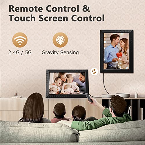 17 Inch Digital Picture Frame - Benibela 2.4G/5G Dual WiFi AI Smart Electronic Photo Frame, Remote & App Control, Motion Sensor, Wall Mounted, 32GB, Share Video via App Cloud Email USB(16:10)