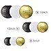 9PCS Paper Lanterns with Assorted Colors and Sizes Paper Lanterns Decorative,Chinese/Japanese Paper Hanging Decorations Ball Lanterns Lamps for Home Decor, Parties, and Weddings (Black, White, Gold)