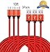 Mribo Micro USB Cable 2.0 Nylon Braided 10ft Extra Long USB Charging Cable for Android, Samsung Galaxy, HTC, Nokia, Huawei, Sony and Other Tablet Smartphone (Red)