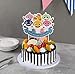 CRODER Cute Shark Cake Topper Birthday Cake Topper Cake Decorations for Birthday Party (2 Pack), Colorful
