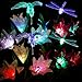 Anpro Solar Garden Lights - Outdoor Solar Garden Stake Lights with 6 Lily Flower Butterflies Combination,Waterproof Multi-Color Changing Flower Lights for Patio Yard Villa Lawn,Decorations