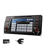 XTRONS 7 Inch HD Digital Touch Screen Car Stereo Radio In-Dash DVD Player with GPS Navigation CANbus Screen Mirroring Function for BMW E46 318 320 325 Reversing Camera Included