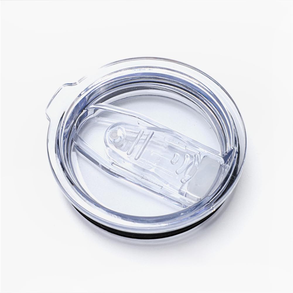 Photo 1 of 20oz Tumbler Replacement Lids 1 Pack,3inch Cup Mouth Compatible with YETI Rambler and More Tumbler Cups?Spill Proof Splash Resistant Silicone Sliding Covers, transparent