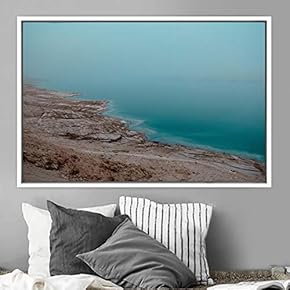signwin Framed Canvas Wall Art Coastal Scenery Aerial...