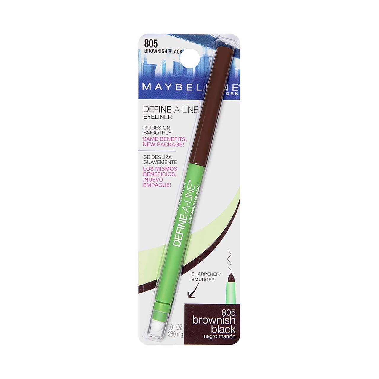 Maybelline New York Define-A-Line Eyeliner, Brownish Black, 0.01 Ounce Brownish
