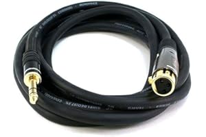 Monoprice 104770 10-Feet Premier Series XLR Female to 1/4-Inch TRS Male 16AWG Cable Black