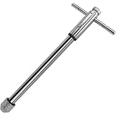 Evponk Adjustable Ratchet T Handle Tap Wrench, 295mm Extended Ratcheting Tap Handle Wrench for M5-M12 Thread Taps