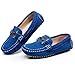 Shenn Boys' School Casual Faux Suede Moccasin/Boating Shoes
