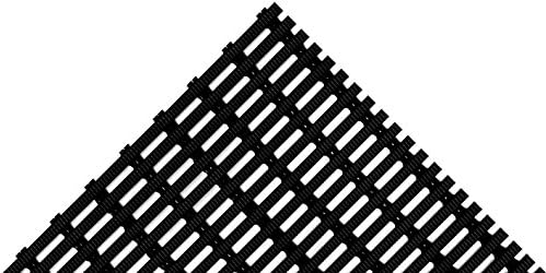 Durable Heronrib Pool and Wet Area Matting, 2’ x 8’, Black