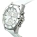 LADIES 36MM WENGER 70748 WHITE MOP DIAL CERAMIC BEZEL CHRONOGRAPH WATCH