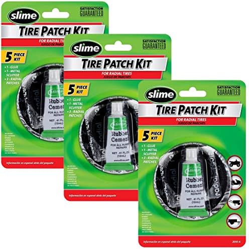 Slime 2030-A Tire Patch Kit with Glue, Pack of 3