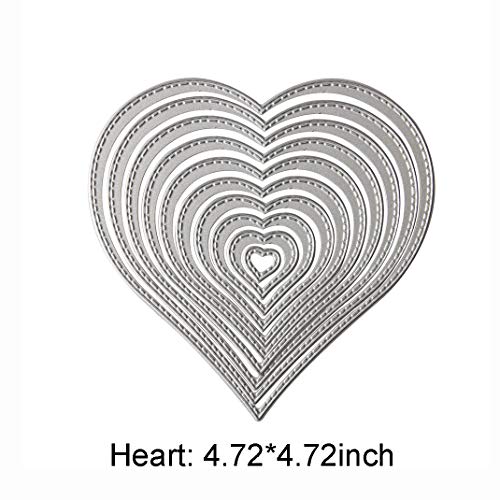 Heart Cutting Dies Shape Embossing Stencil for Scrapbooking, Card Making, Invitation Card, Birthday Card, DIY Craft (Heart) - Thumbnail 3