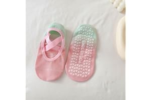 3 Pairs Women's Ombre Yoga Grip Socks – Lightweight Indoor Dance Pilates Socks with Sole Pattern for Spring Summer Fall