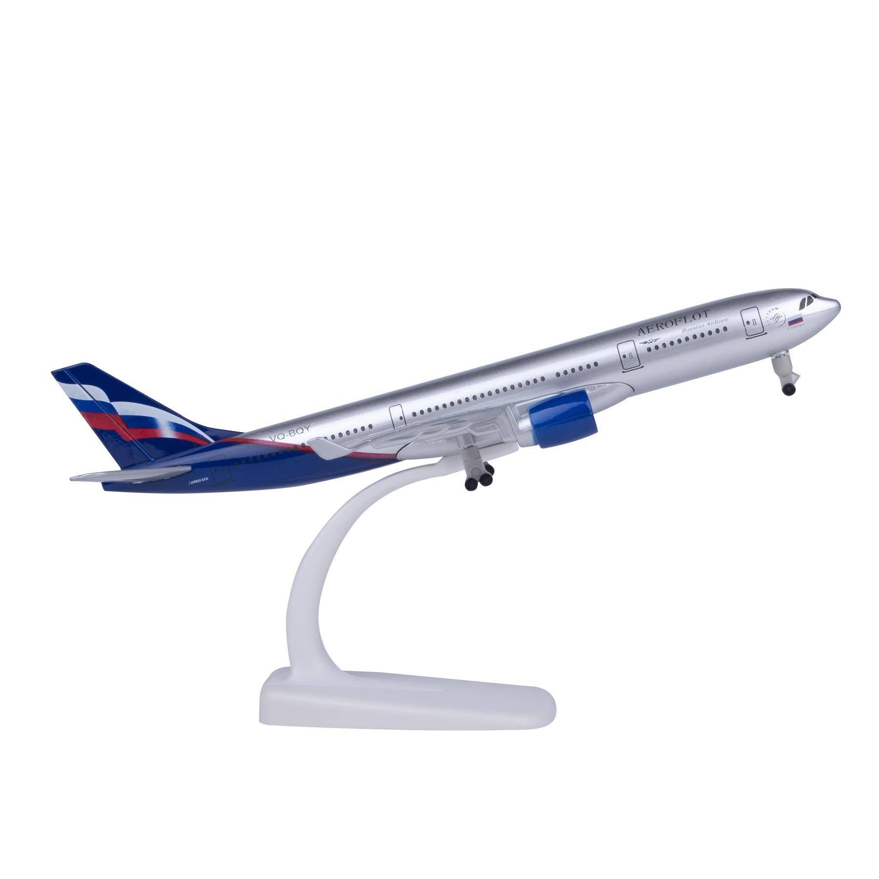 Bswath Airplane 1:300 Scale Russian A330 Plane Model for Gift and Decoration, Red