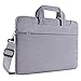 MOSISO Denim Fabric Shoulder Bag Compatible 15-15.6 Inch Laptop, Pure Gray