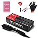 Gisala Ceramic Tourmaline Ionic Hair Straightener with FREE Gloves,LED Display Detangling Hair Brush with Blade Heater, Instant Magic Silky,Adjustable Temp, Anti Scald Teeth,2 FREE Hair Clips(Black)