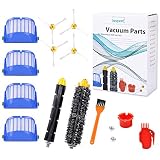 KEEPOW Replacement Accessories Kit for iRobot Roomba 600 Series 675 690 680 671 652 650 620 614 595 Vac Parts, 4 Hepa Filters,4 Side Brushes,1 Flexible Beater Brush,1 Bristle Brush,2 Cleaning Tool