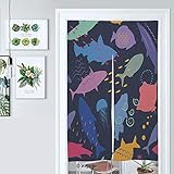 C COABALLA Japanese Noren Doorway Curtain Vector