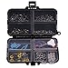 SUPERTHEO Fishing Accessories Kit with Hooks, Bass Casting, Sinkers, Swivels, Snaps, Sinker Slides, Line Beads, Fishing Set with Tackle Box Lanyard