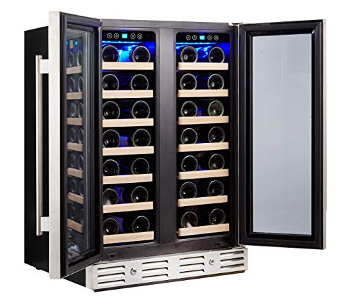 Kalamera-Wine-Cooler-Fit-Perfectly-into-24-inch-Space-Under-Counter-or-Freestanding-Dual-Zone-For-Kitchen-or-Bar-with-Blue-Interior-Light-and-Temperature-Memory-Function