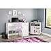 South Shore 7250691 1-Door Printer Stand with Storage on Wheels, Pure White