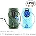Baen Sendi 2 Pack Hydration Bladder 2 Liter/70 oz - Water Bladder Pack of 2(1 Piece Blue+1 Piece ArmyGreen) - BPA Free Hydration Pack Replacement