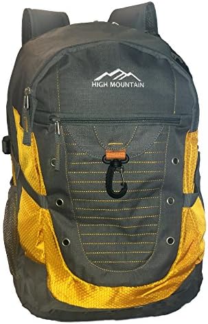 18.5" Laptop Organizer Backpack - Premium Camping, Daypack, Student School Backpacks In Choice of 4 Colors (Gold)