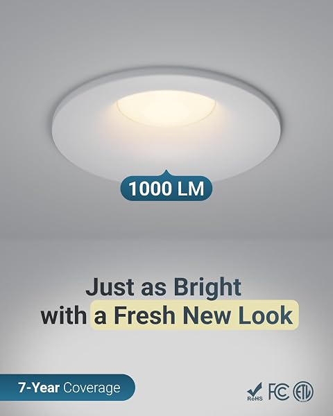 SUNCO 12 PACK RECESSED LIGHTING 6 INCH, LED CAN LIGHTS, CURVED CONE RETROFIT RECESSED LIGHTING, 1000 LM, SELECTABLE CCT 2700K/3000K/4000K/5000K/6000K, 10W (75W EQUIVALENT), DIMMABLE ETL.