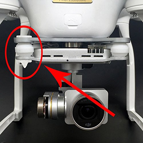 SAMLOO 6pcs Shock Absorbers Rubber Damper Balls and Anti-drop Securing Pins for DJI Phantom 3 / Phantom 2 Professional Advanced Gimbal Mount Anti Vibration, White