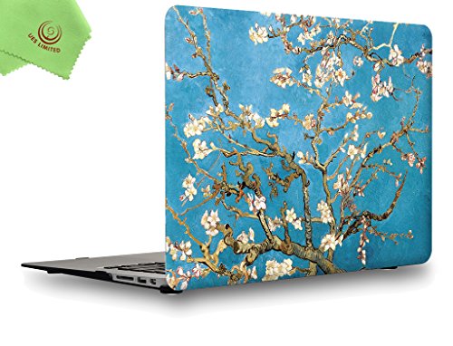 UESWILL Air 13-inch Creative Design Smooth Soft-Touch Hard Shell Case Cover for MacBook Air 13" (Model: A1466/A1369) + Microfibre Cleaning Cloth,Wintersweet