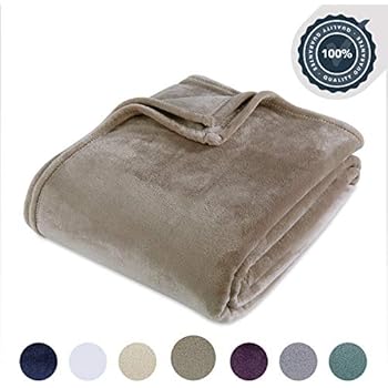 Berkshire Blanket Luxury Plush VelvetLoft Bed Blanket, King, Desert Taupe