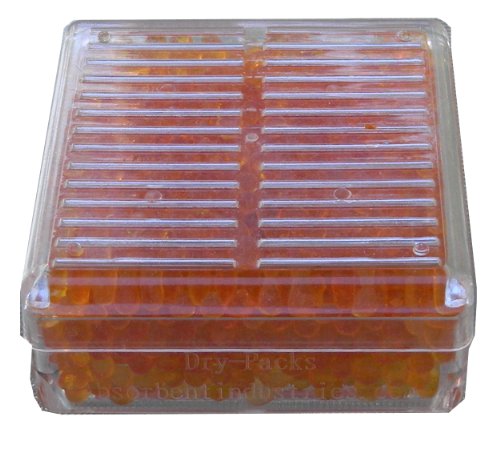 Dry-Packs DP45PLASTIC-4pk 45gm Indicating Silica Gel Hard Plastic Canister, Pack of 4