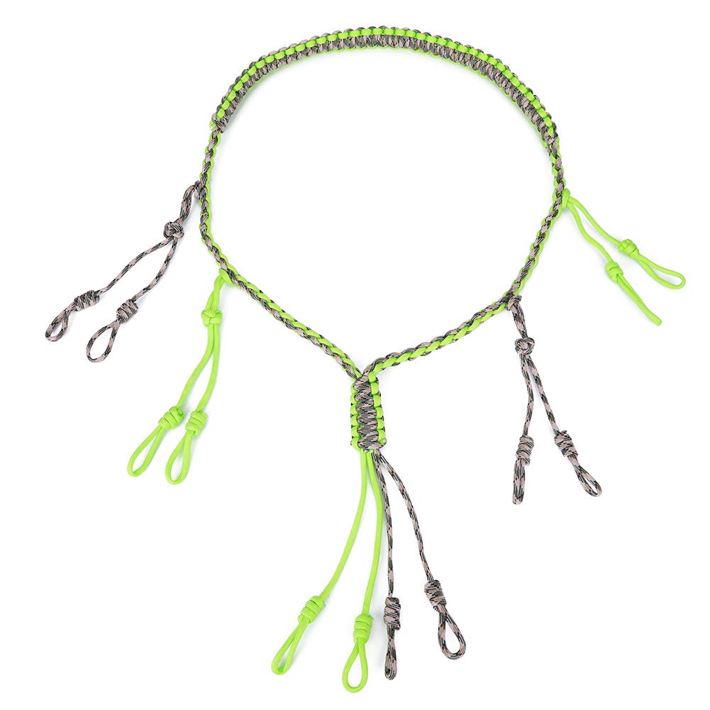 plplaaoo Duck Call Lanyard,Adjustable Rings Call Lanyard Duck Strap,Outdoor Paracord Knitting Necklace Wildfowl Whistle Sling,Hunting Duck Whistle Lanyard for Outdoor Hunting,Hunting Accessories
