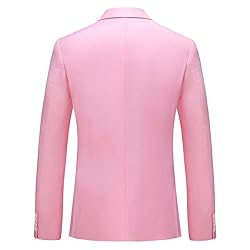 MOGU Mens 2 Piece Suit Slim Fit Double Breasted
