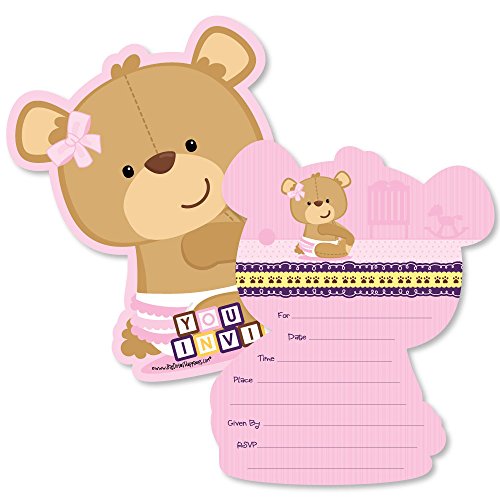 baby girl teddy bear card factory