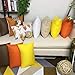 Thmyo 4-Pack 100% Cotton Comfortable Solid Decorative Throw Pillow Cases Square Cushion Covers Sublimation Blank DIY Throw Pillowcase (Only Pillow Covers No Inserts)(18x18 inch/45x45cm,Yellow)