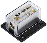 InstallGear 0/2/4 AWG Gauge Power Distribution Block 1/0 Gauge in to (4) 4/8 Gauge Out