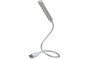 Daffodil ULT05 USB LED Light - 8 Super Bright LED Reading Lamp - No Batteries Needed - PC & Mac Compatible (Silver)