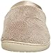 isotoner Women's Microterry PillowStep Satin Cuff Clog Slippers, Taupe, 8.5-9 B(M) US