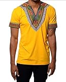 Karlywindow Dashiki Africa Short Sleeve T-Shirts V Neck Floral Print Tee Shirts Top