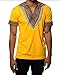 Karlywindow Mens Dashiki Africa Short Sleeve T-Shirts V Neck Floral Print Tee Shirts Top
