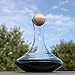 Classic Glass Wine Decanter with Wooden Ball Stopper and Decanter Dryer Stand. By Lily's Home