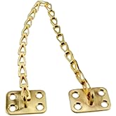 BLLNDX Furniture Chain Hardware 30.48 cm Solid Polished Brass Beam Chain Door Window Safety Lock Fall Protection Chain Used to Restrict Windows Box Lids Cabinets Door Openings Range Gold
