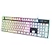 AUKEY Gaming Keyboard, 104-Key Mechanical-Look, Aluminum Plated Keyboard with LED Backlit for Mac and PC (Black)