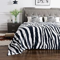 WIBUE Zebra Throw Blanket 60"x50" with 2 Pcs Pillow