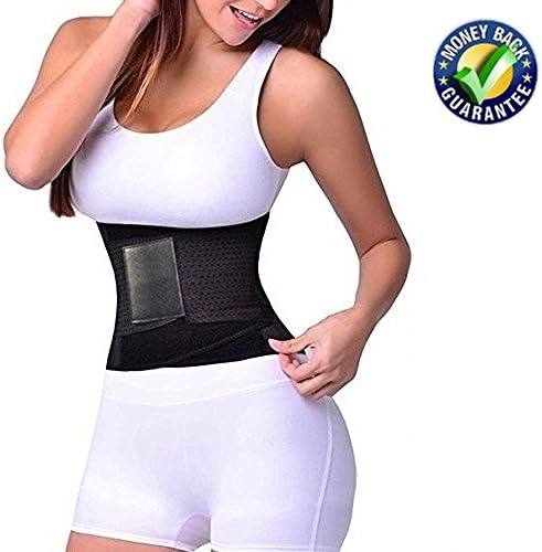 ARKSTAR Waist Trimmer Belt Sweat Trainer Slimming Belt with Adjustable Strap for Men and Women Body Shaper Belt for Weight Loss (M)