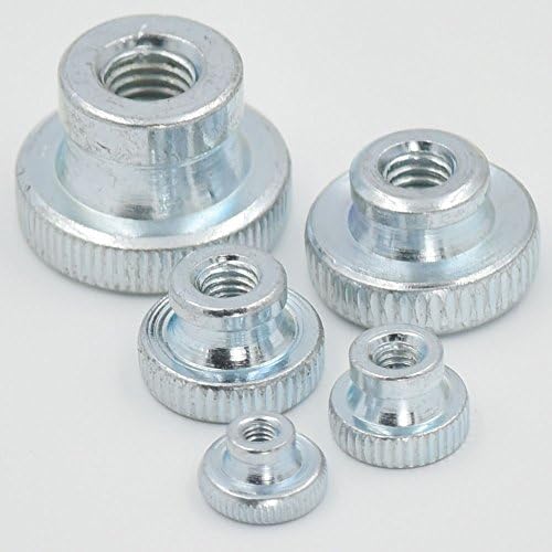 Bluemoona 50 Pcs - Metric Thread Knurl Nuts Fasteners & Hardware Knurled M4
